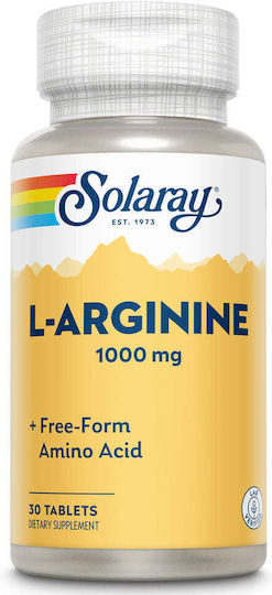 L-arginine 1000mg Solaray 30 Tablets Secom
