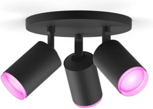 Philips Fugato Тройно Спот в Черен Цвят
