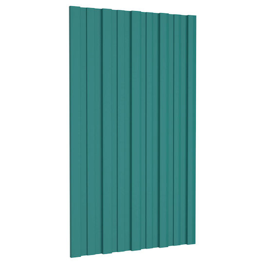 vidaXL Material De Construcție Pentru Garduri De Grădină Din Oțel 80x45x45cm 12 Bucăți Verzi