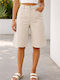 Women's Jean Bermuda Beige