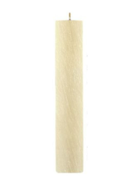 Easter Flat Candle With Box Ecru 20cm Black