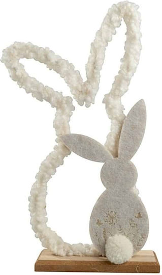 Zen Collection 52648 Πασχαλινος Υφασματινος Λαγος Λευκος Ροζ 17χ5χ31,5εκ