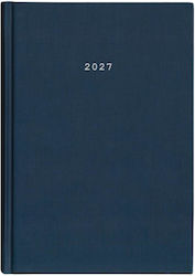536783 Next Tagebuch 2027 Classic Täglich Datum Blau 14x21cm Druckmöglichkeit