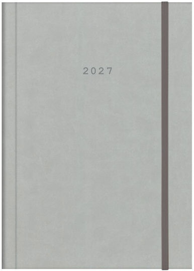 Next Velvet Daily Agenda 2027 Grey 14x21cm Personalization