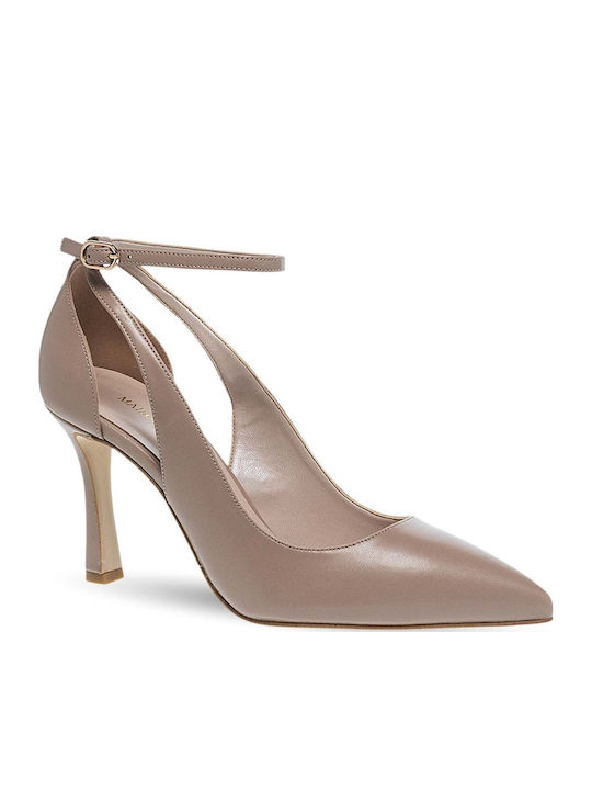 Maison Minrelle Leder Pumps Beigen