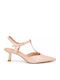 Heels with Strap & Thin Medium Heel Beige SH-C639-26HH-MPEZA