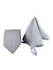 Venturi Men's Tie Set with Printed Designs in Silver Color A177