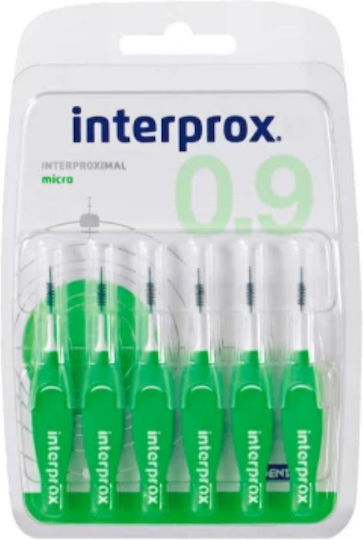 Interprox Interproximal Interdentalbürsten 0,9mm Grüne 6 Stück