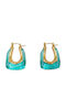 Poco Loco Earrings Hoops Made of Gold Plated Steel