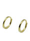 Poco Loco Silver Gold Plated Hoop Earrings with Stones