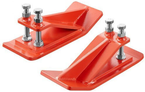 Vevor Tractor Bucket Protector 2 Pieces Heavy Duty Edge Protectors Steel Edge Protection Device Anti Slip Function Double Hex Nuts Bolts Snow Leaf Removal Gravel Dispersion Orange