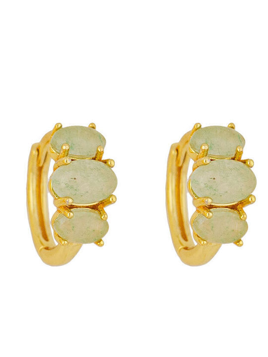Excite-Fashion Earrings Hoops Gold Plated Silve...
