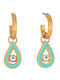 Excite-Fashion Dangle Earrings Made of Gold Plated Steel Turquoise
