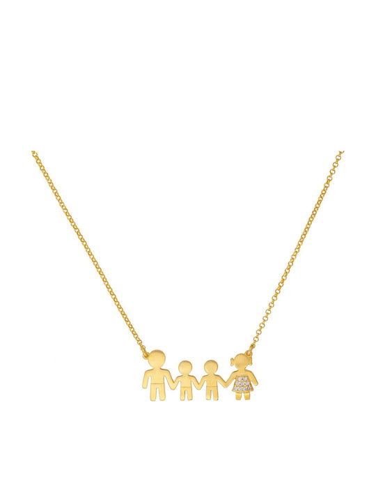 Excite-Fashion Necklace Family From Gold Plated Silver