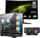 Vengeance Raptor-Z87 MSI Edition Гейминг Настолен Компютър (Ryzen 7-8700F/16GB DDR5/512GB SSD/Radeon RX 9060/Без Операционна Система) и Монитор MSI MAG 242C