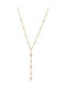 Excite-Fashion Rosary Necklace Made of Gold Plated Steel