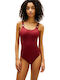 One Piece Swimsuit Burgundy