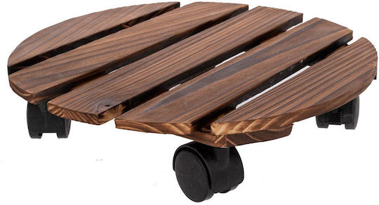 Iliadis Wooden Plant Stand Wheeled 30x30x7.5cm