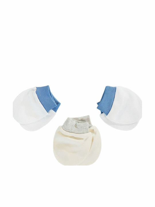 Подредба Детски Ръкавици Mittens Плетено за Новородено Светлосини Baby Wear Ръкавички