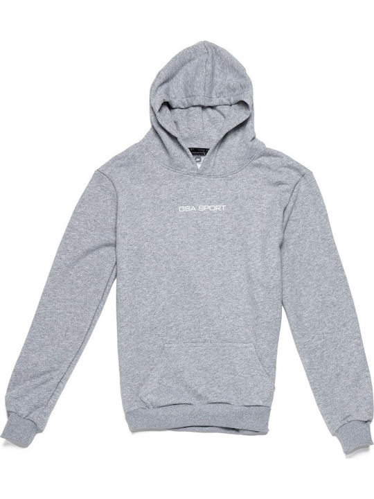 Kids Sweatshirt With Hood And Pockets Gray