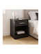 Bedside Table Bedy Wooden Gray 40x34x42cm