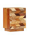 Beige Wooden Bedside Table 40x30x50cm