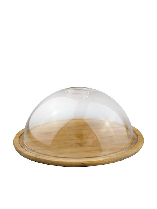 Raki Suport Pentru Prăjituri Din Lemn Cu Capac Maro 24x24x10.5cm