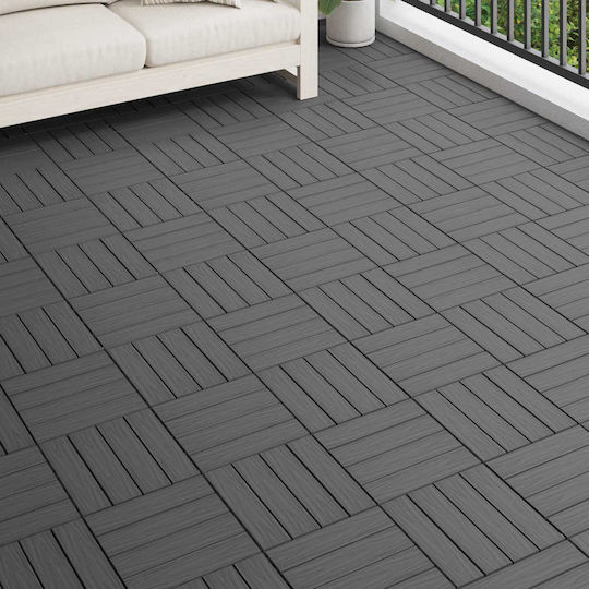vidaXL Tile for Garden Flooring from WPC 3x3cm 11 Pieces