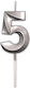 Κερί Prestige Silver Metal 9 Cm Νούμερο 5