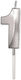 Prestige Silver Metal Candle 9 Cm Number 1