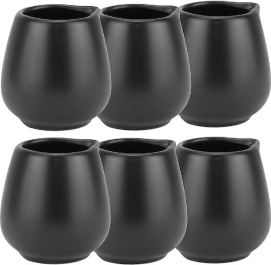 Raki Vision Milk Jug Serving Porcelain Black 6 Pieces