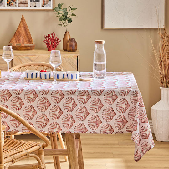 Τραπεζομάντηλο Αλέκιαστο A-s Oceania Terracotta 150x300εκ.