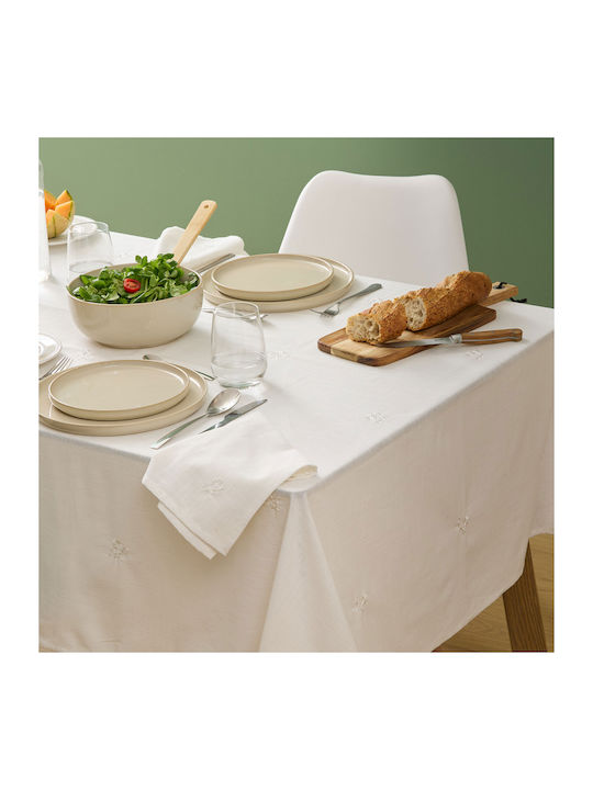 Cotton Tablecloth A-s Joy White 150x250cm