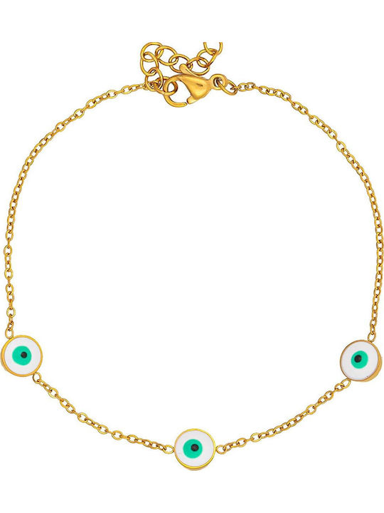 Excite-Fashion Women's Bracelet with Eye Design from Gold Plated Stainless Steel