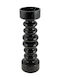 Zen Collection Кандилник Стъклен в Черен Цвят 10.5x34см