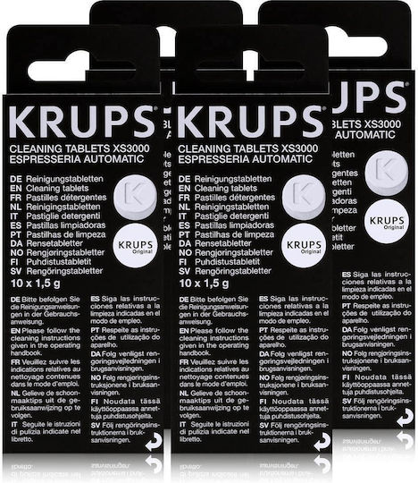 Krups Xs3000 Cleaning Tablets Pack of 4 Pieces 1.5 G Each Espresso Machines