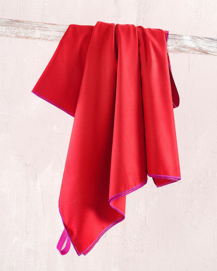Rythmos Face Towel 50x90cm Red Weight 480gsm
