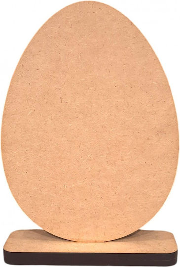 Holz Egg mit Sockel Ostern Dekorationen 20x15cm 1Stück