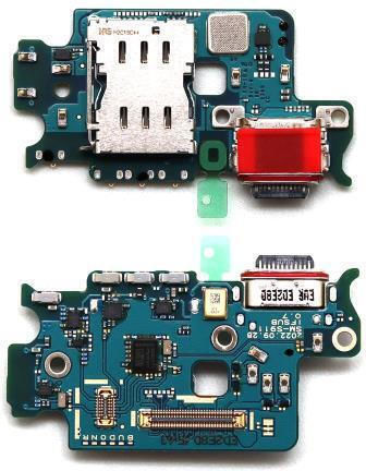 Πλακέτα Samsung S911b Galaxy S23 5g Επαφή Φόρτισης Sim Reader & Μικρόφωνο Original