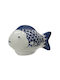 Kaemingk Decorative Fish Figure Made of Porcelain 11.2x5.9x7cm