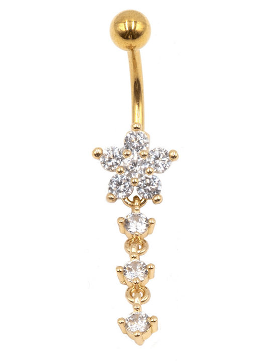 Poco Loco Bauchnabel Piercing aus Vergoldetem Stahl
