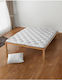 Diamond Mattress Topper Medium Firmness Gray 90x190x5cm
