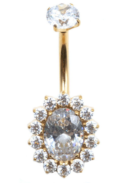 Poco Loco Piercing Barbell Belly Button From Gold Plated Titanium