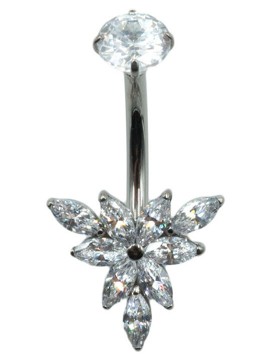 Poco Loco Navel Piercing Made of Titanium Silver