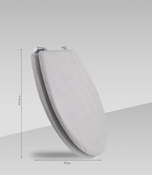Landsh Landsh Toilettensitz Kunststoff 37x43,5cm Graugrau