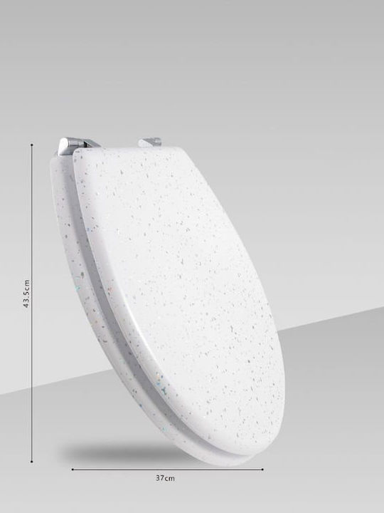 Landsh Capac WC Lemn 37x43.5cm Alb