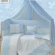 Homeone Baby Bettwäsche-Set Für Krippe Blau 10 Stück