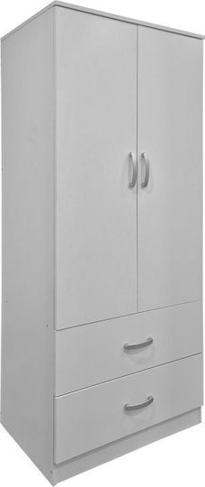 Alvia Δίφυλλη Ντουλάπα 80x51.5x180cm Λευκή