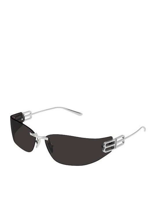 Balenciaga Unisex Sonnenbrillen mit Silbernem Rahmen mit Spiegelgläsern