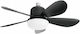 Spot Light Ανεμιστήρας Οροφής 52cm με Φως Μαύρος